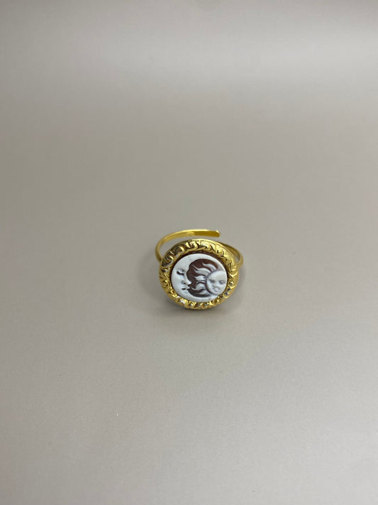 Anello Cammeo Sole Luna