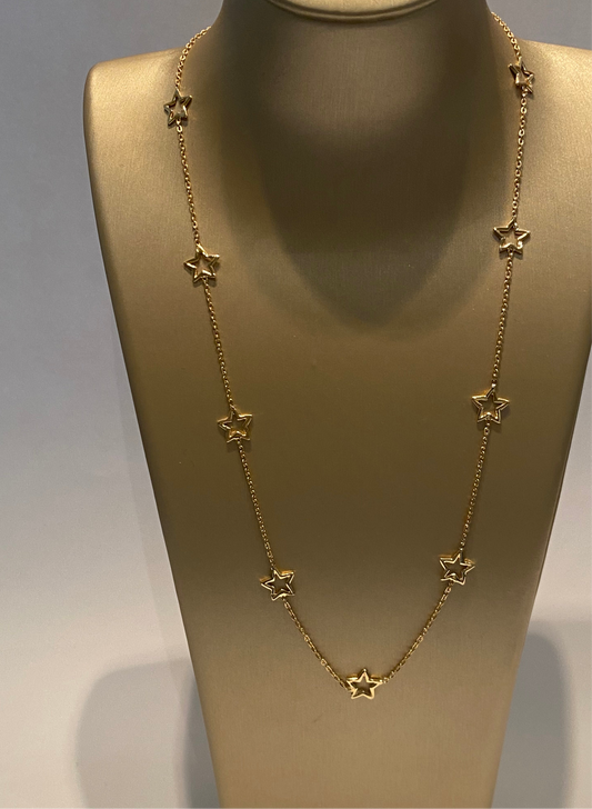 Girocollo Stelle Argento Dorato