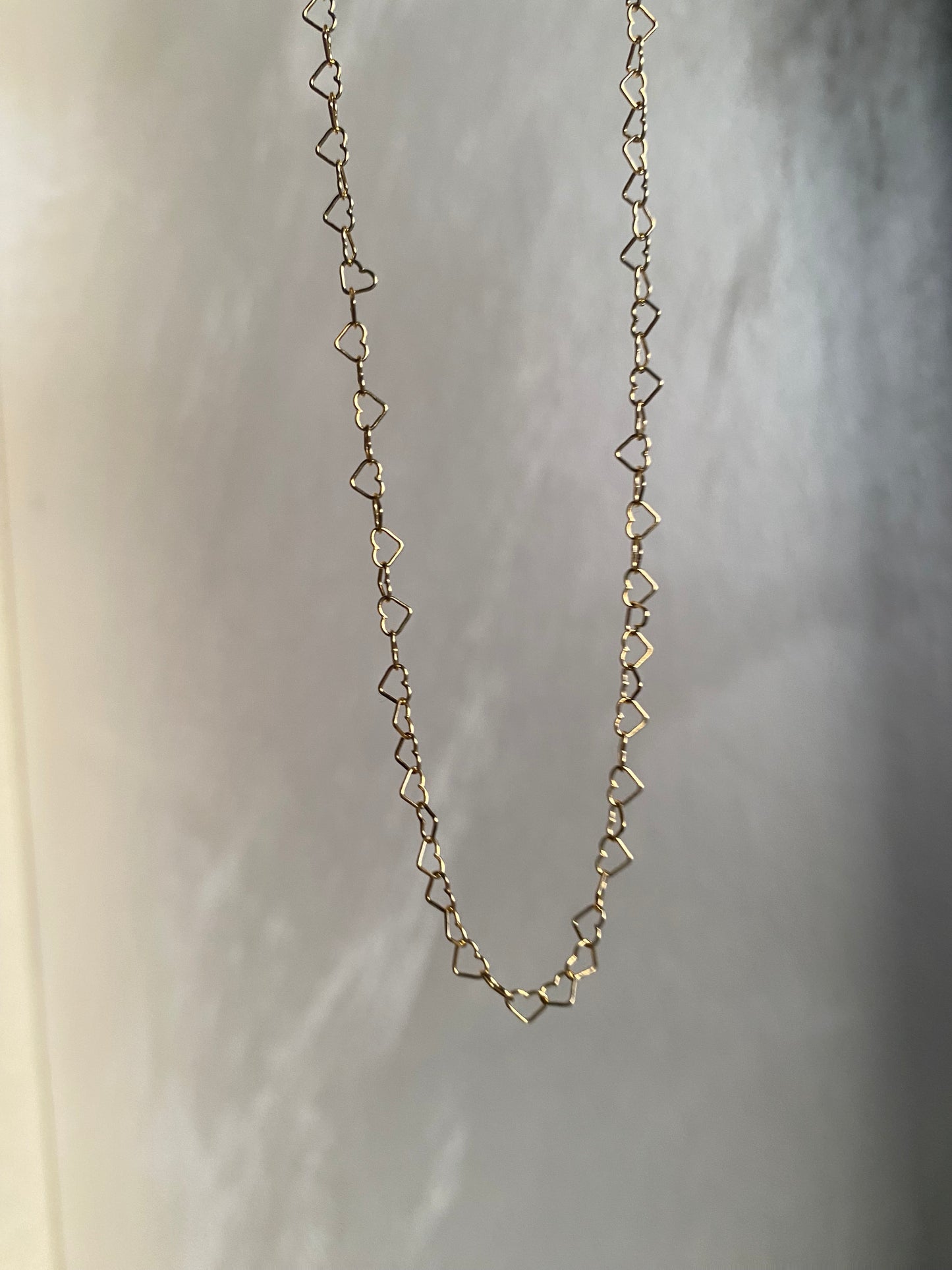 Collana Catena di Cuori Argento Dorato