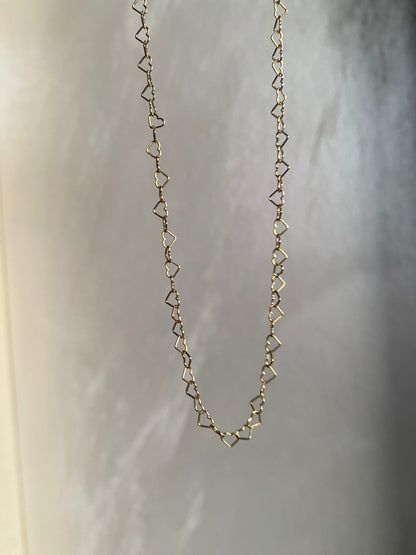 Collana Catena di Cuori Argento Dorato