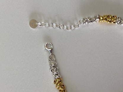Bracciale Nodini Bicolore Argento 925%