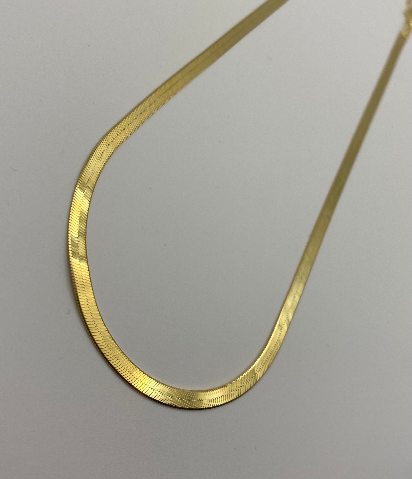 Collana Piatta in argento Dorato