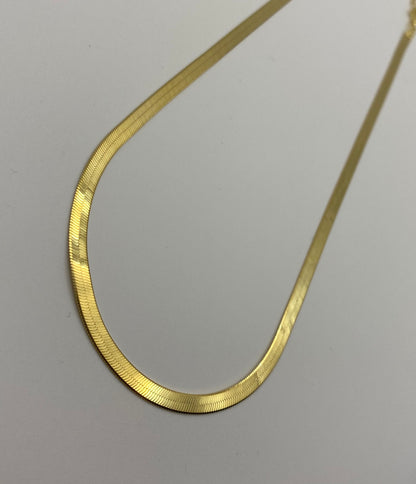 Collana Piatta in argento Dorato