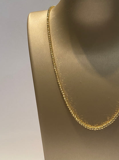 Collana Girocollo Dorata Sfere Diamantate