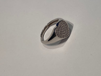 Anello Chevalier Cuore Pavé di Zirconi