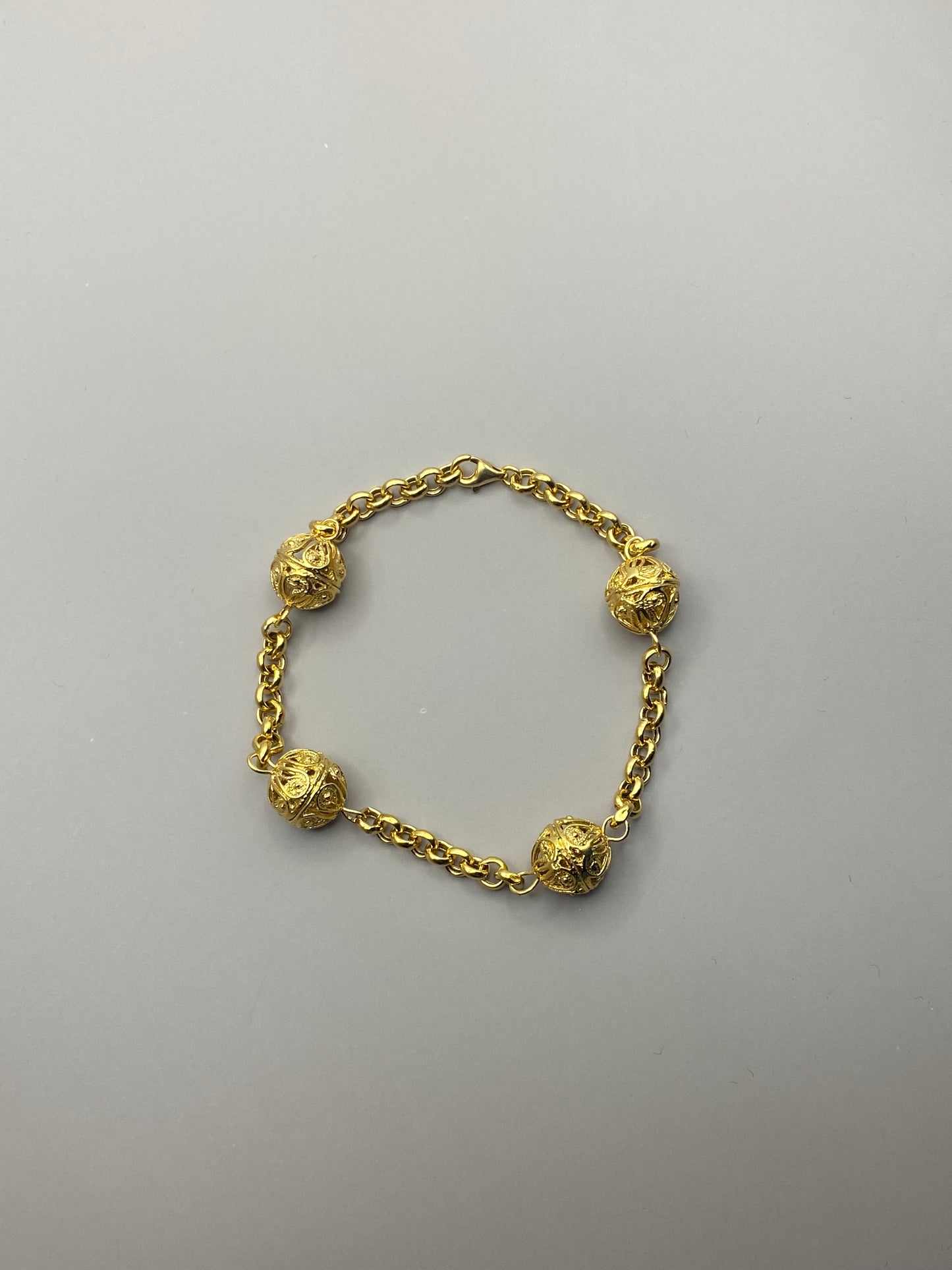 Bracciale "Sunnacca" Maglia Rolò con chicchi in Filigrana