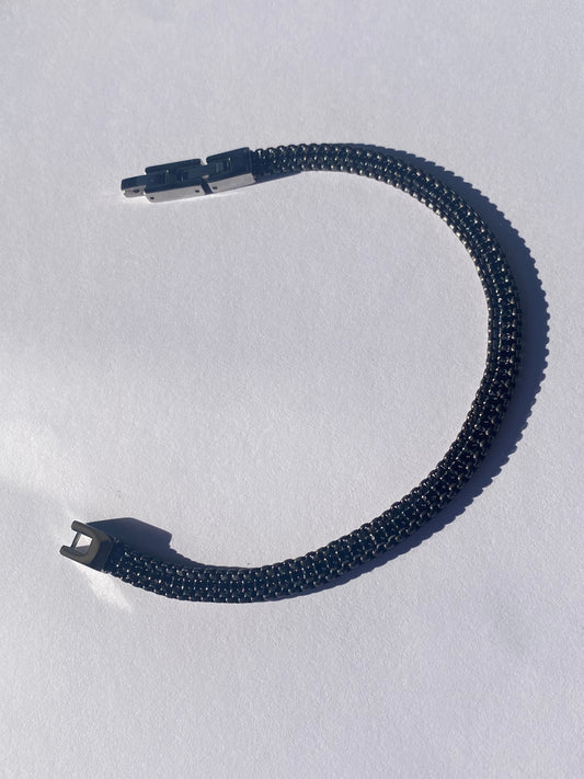 Bracciale con cubic zirconia neri