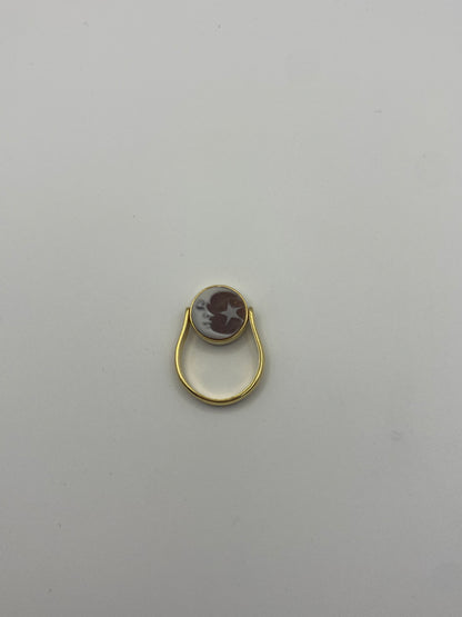 Anello Reverse Sole Luna-In Argento Dorato