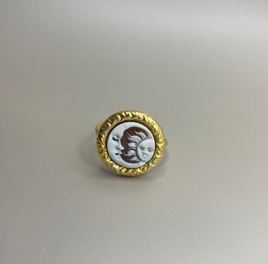 Anello Cammeo Sole Luna