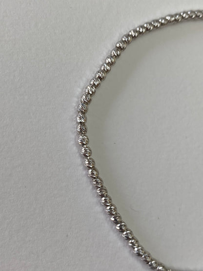 Bracciale Argento Sfere Diamantate Piccole