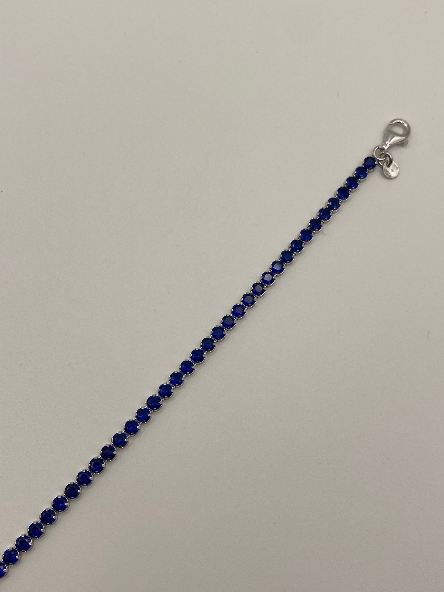 Bracciale Tennis Argento 925 e pietre Blu