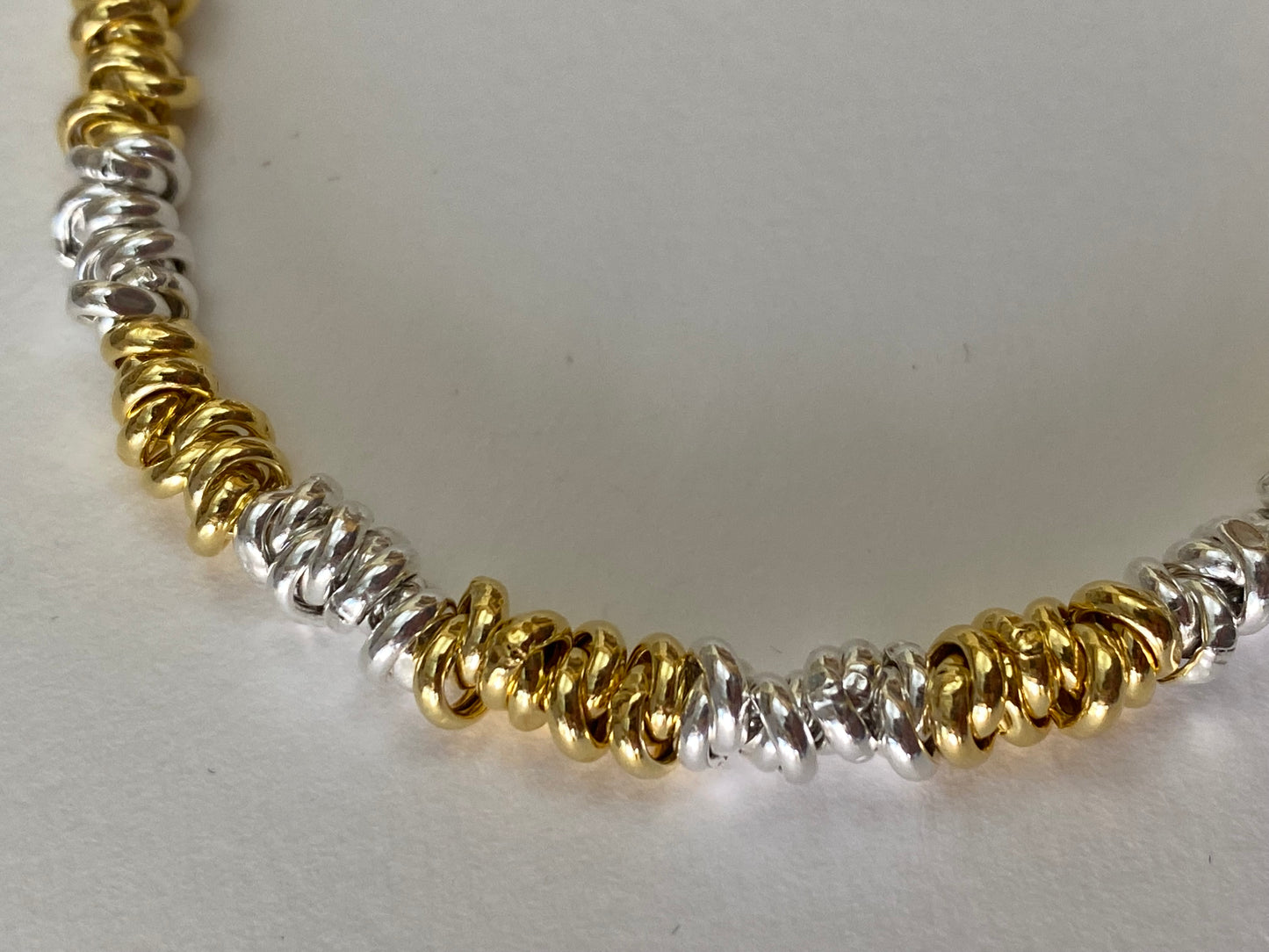 Bracciale Nodini Bicolore Argento 925%