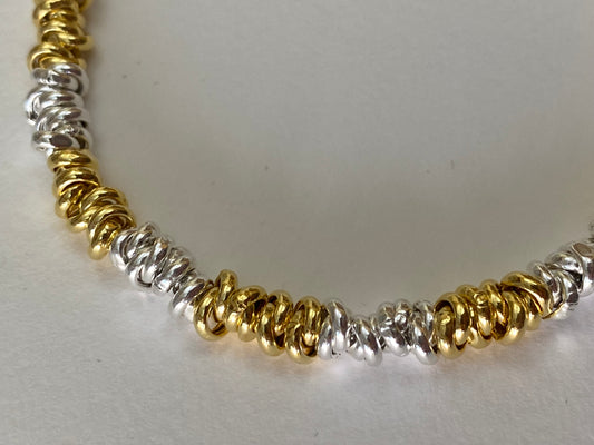 Bracciale Nodini Bicolore Argento 925%