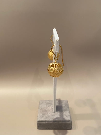 Orecchini Classici Sunnacca Chicchi in Filigrana Argento Dorato