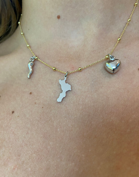 Collana Bicolore "Calabria nel Cuore"