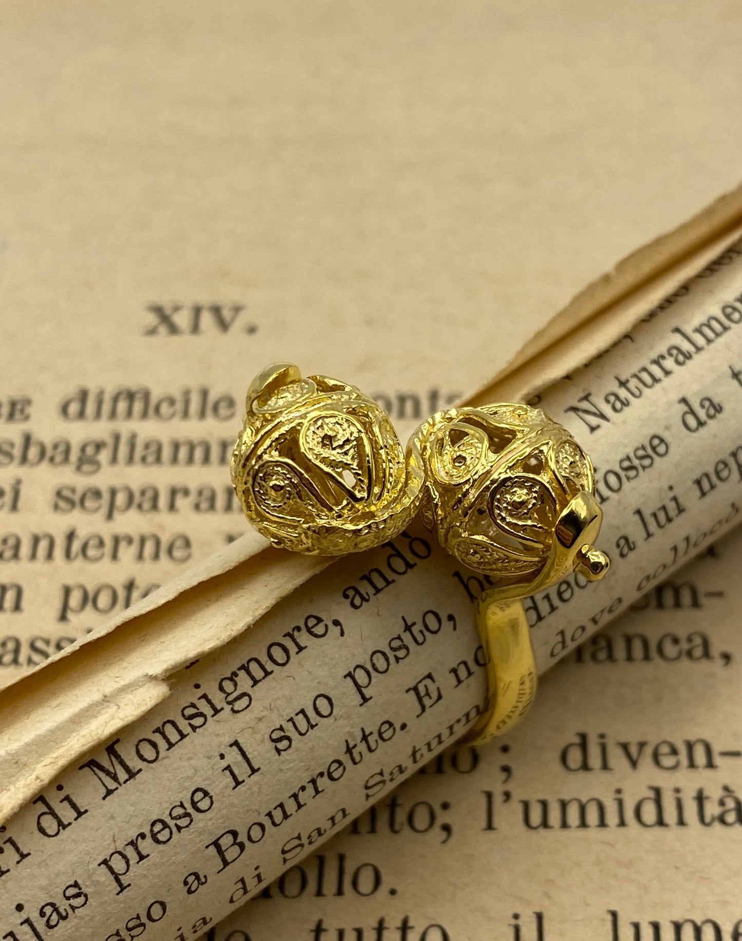 Anello Sunnacca Contrarié - In argento bagnato Oro