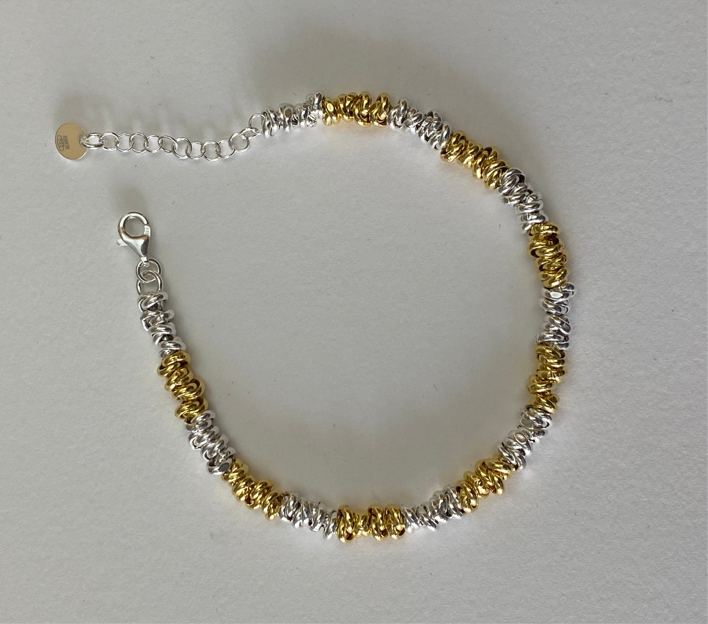 Bracciale Nodini Bicolore Argento 925%