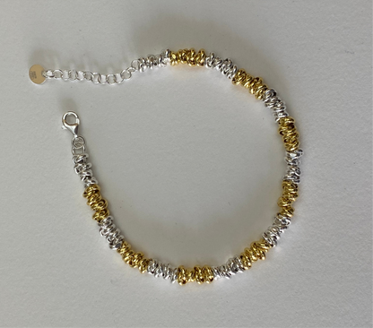 Bracciale Nodini Bicolore Argento 925%