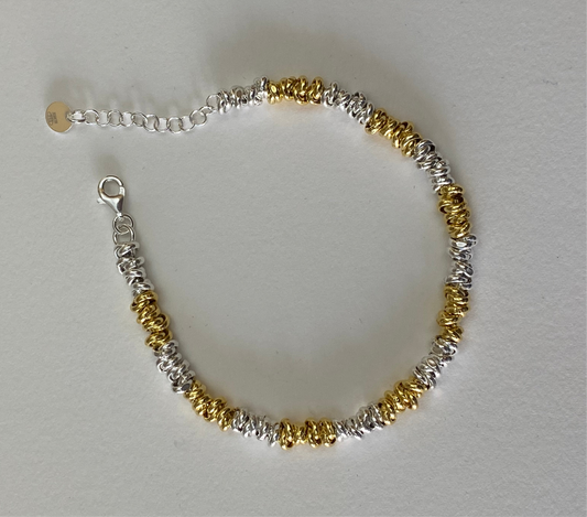 Bracciale Nodini Bicolore Argento 925%