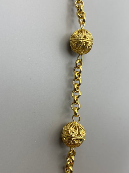 Bracciale "Sunnacca" Maglia Rolò con chicchi in Filigrana