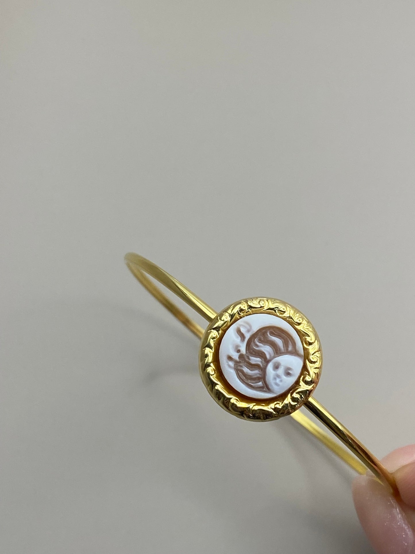 Bracciale Rigido con Cammeo Sole Luna