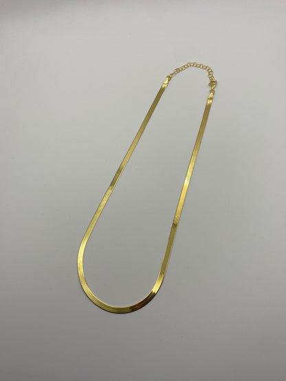 Collana Piatta in argento Dorato