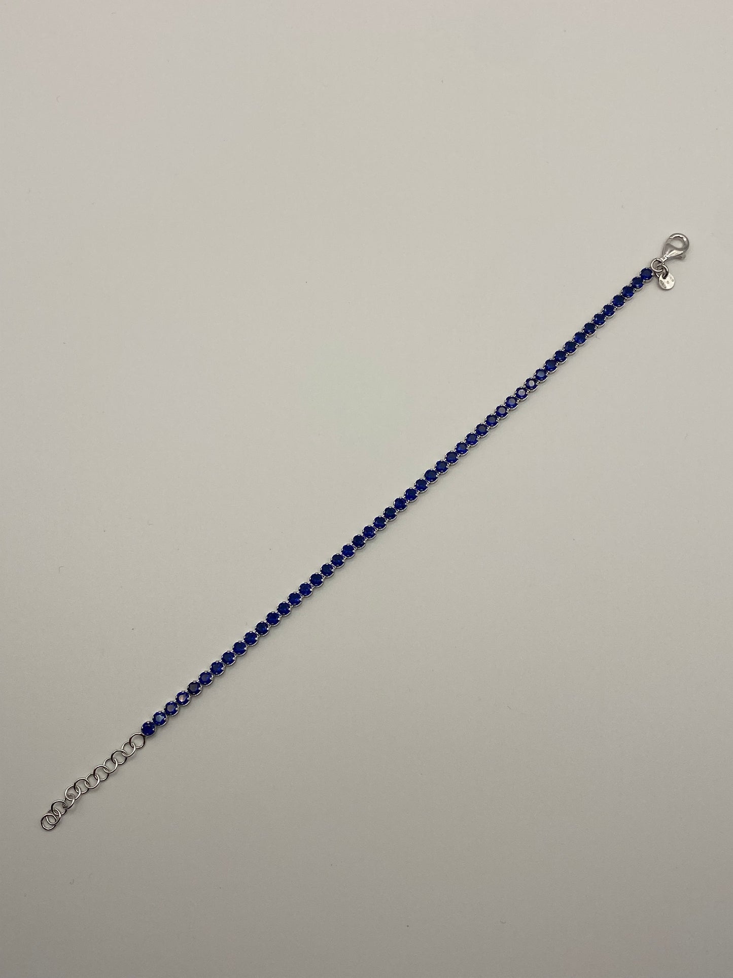 Bracciale Tennis Argento 925 e pietre Blu