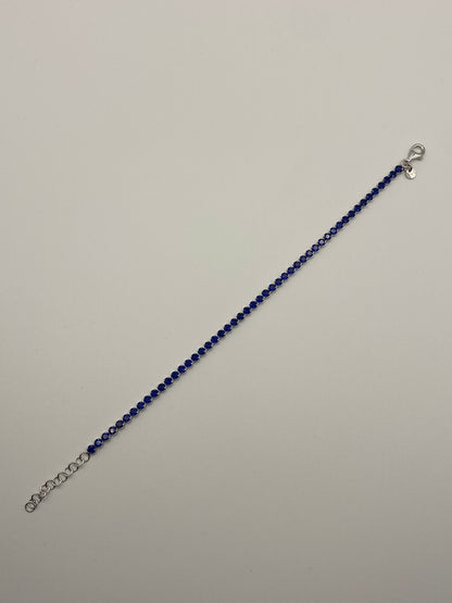 Bracciale Tennis Argento 925 e pietre Blu