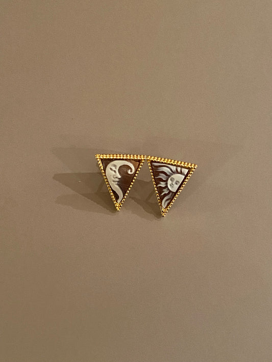 Orecchini Triangolo Sole Luna