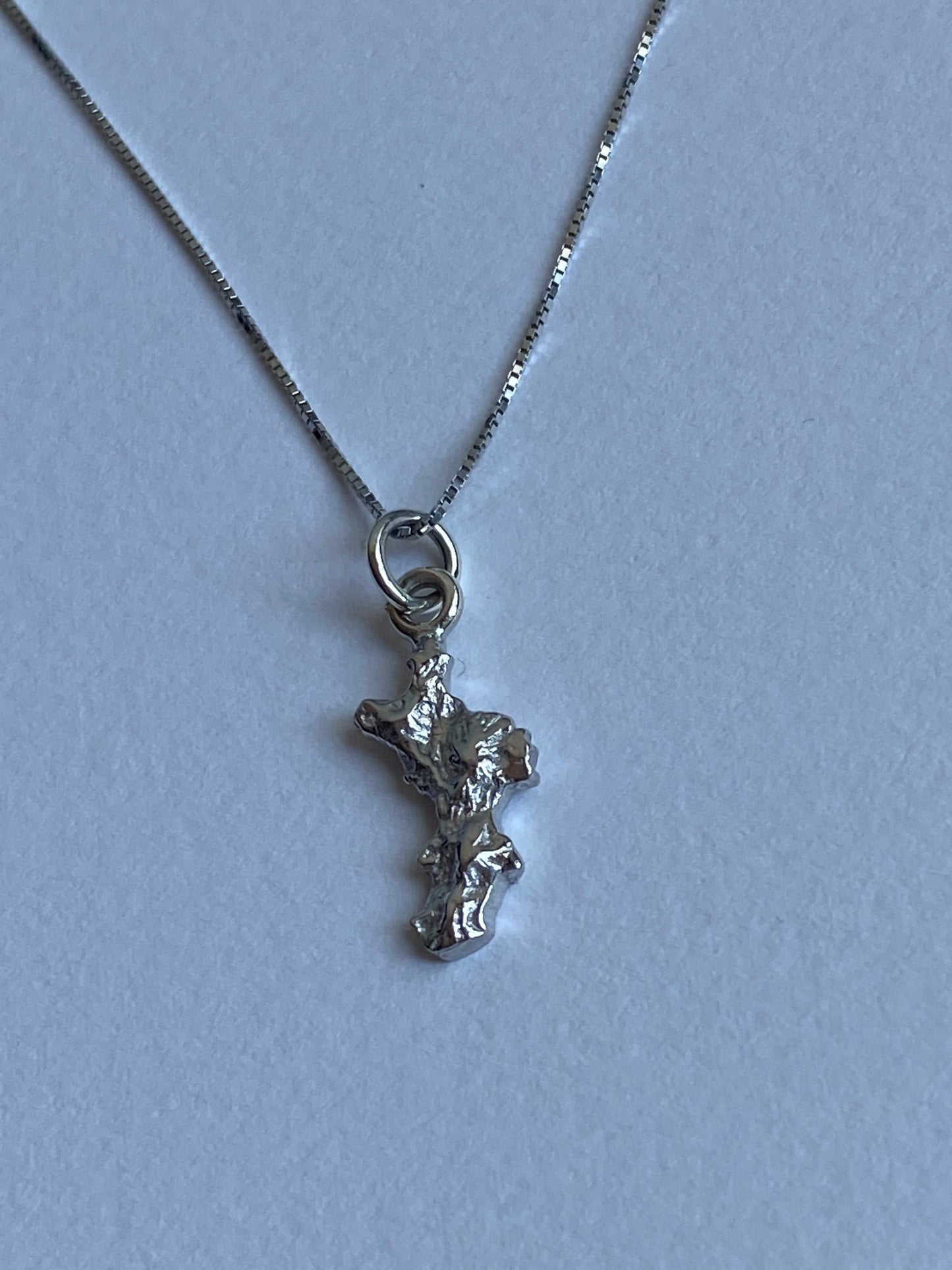 Collana con Ciondolo Calabria in Rilievo Argento