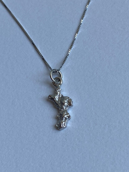 Collana con Ciondolo Calabria in Rilievo Argento