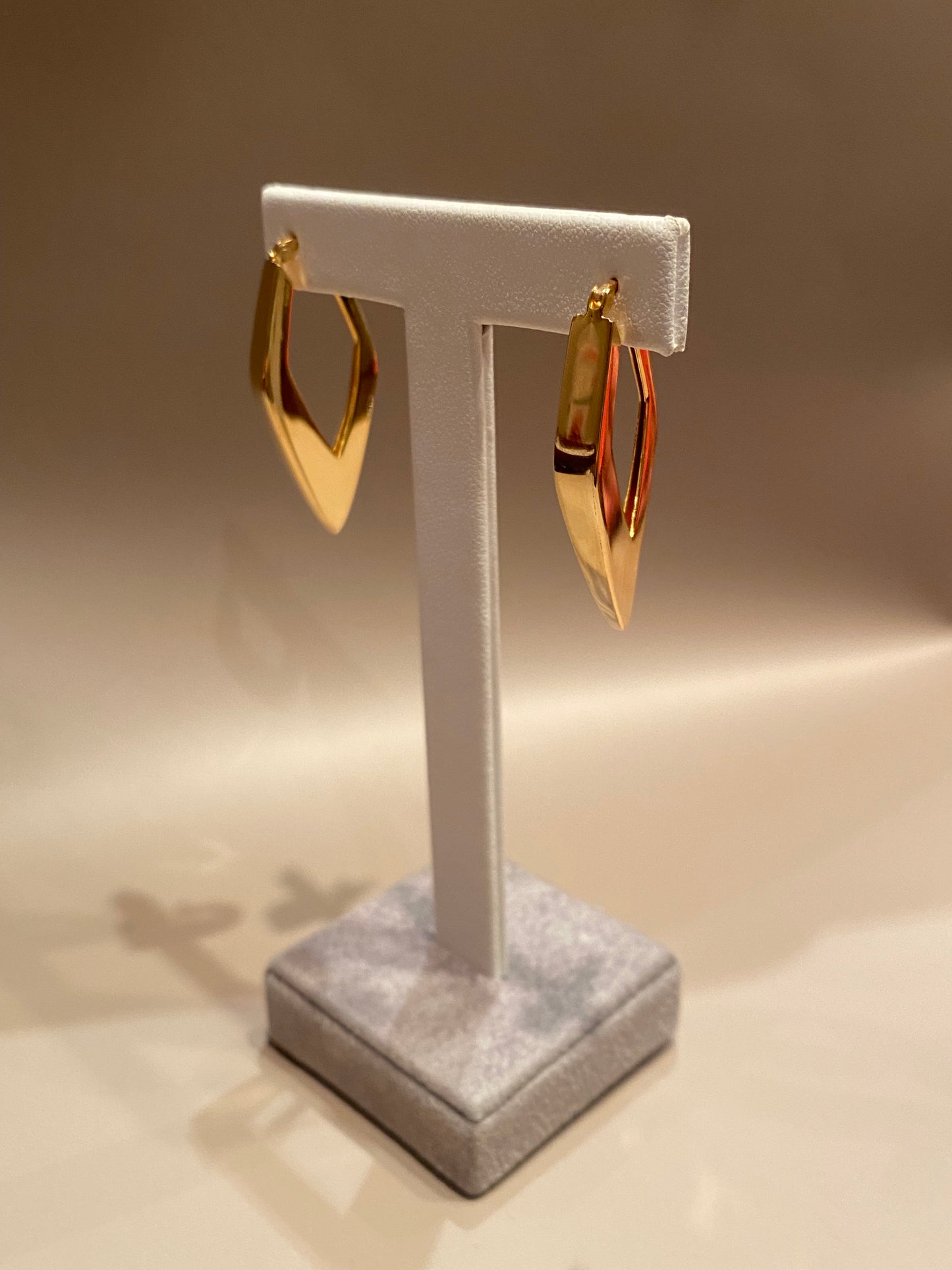 Orecchini Rombo Argento Dorato