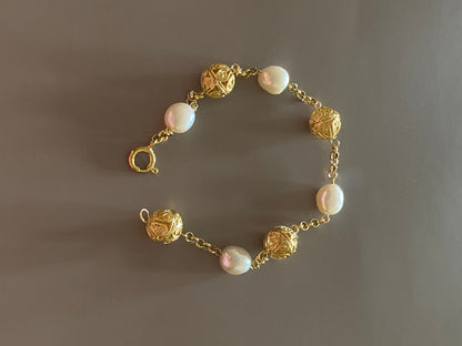 Bracciale Chicchi in Filigrana e Perle Barocche