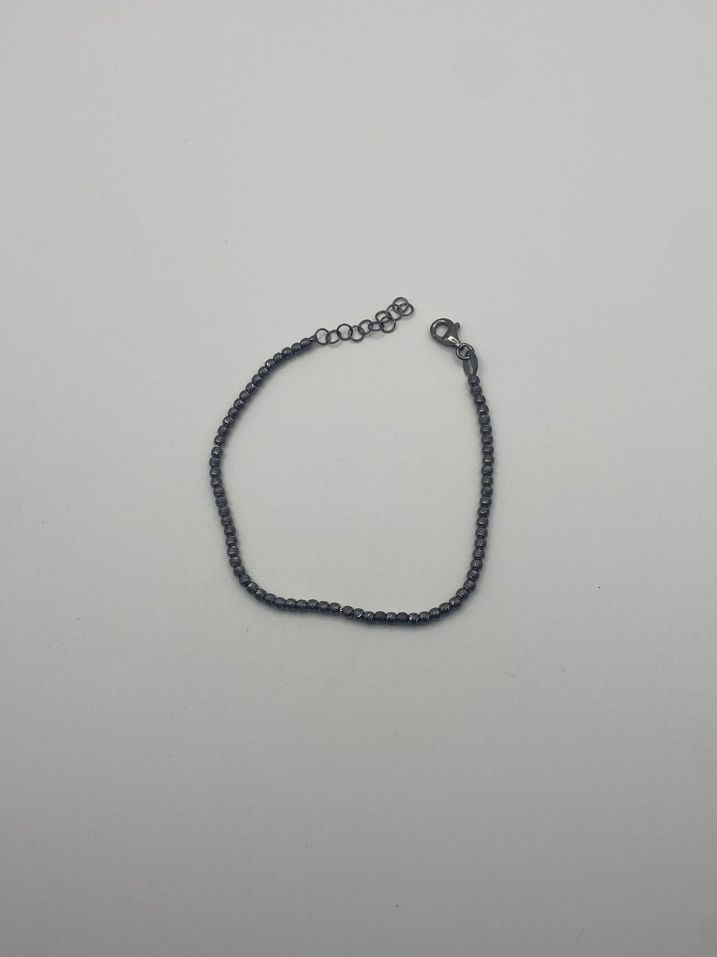 Bracciale Sfere Diamantate Argento Nero al Palladio