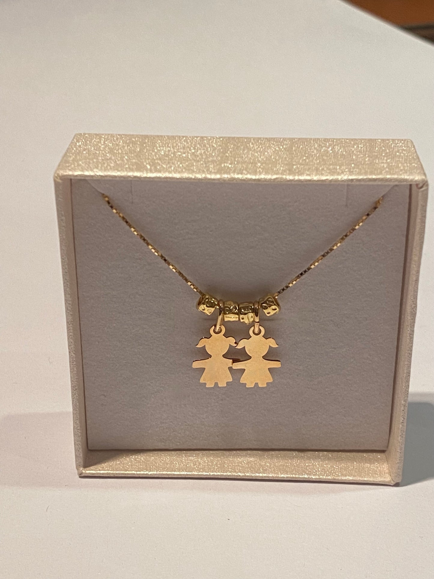 Collana Due Bimbe con Pepite