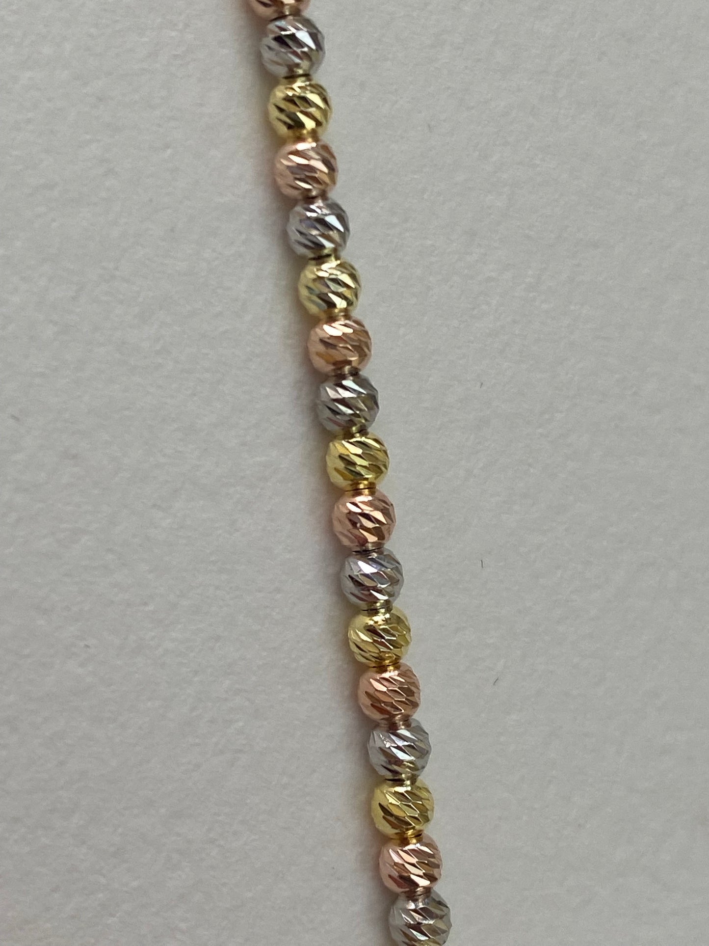 Bracciale Tricolore Sfere Diamantate Medie