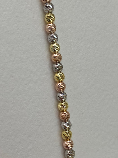 Bracciale Tricolore Sfere Diamantate Medie