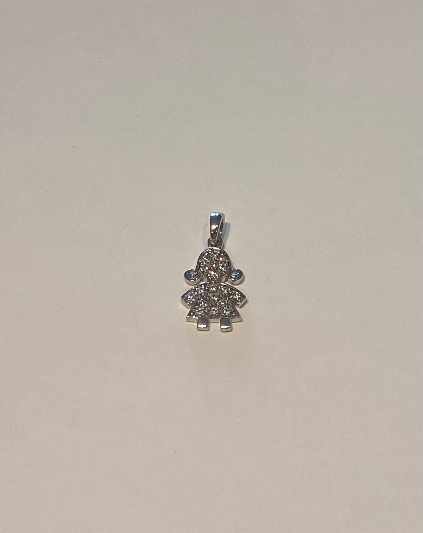 Ciondolo Bimba Argento e Zirconi