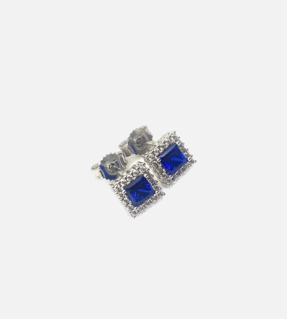 Orecchini Quadrati Blu