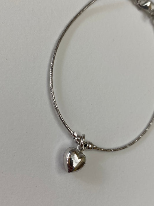 Bracciale Semirigido con Cuore Bombato