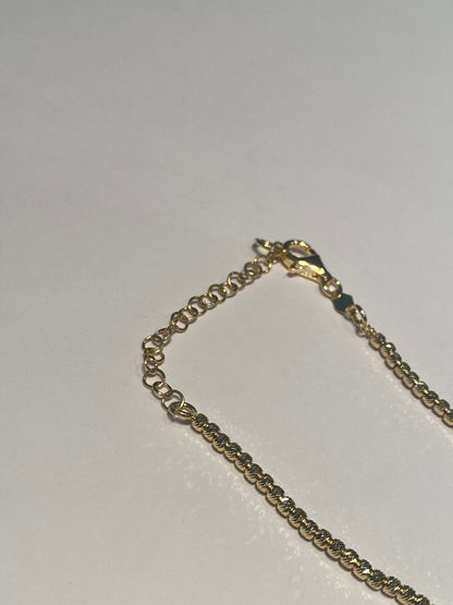 Collana Girocollo Dorata Sfere Diamantate