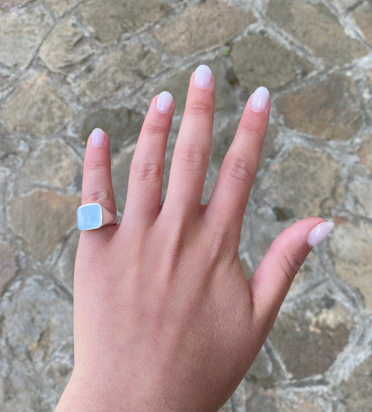 Anello Chevalier Quadrato Mini