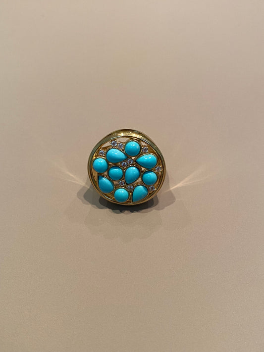 Anello con Pasta di turchese