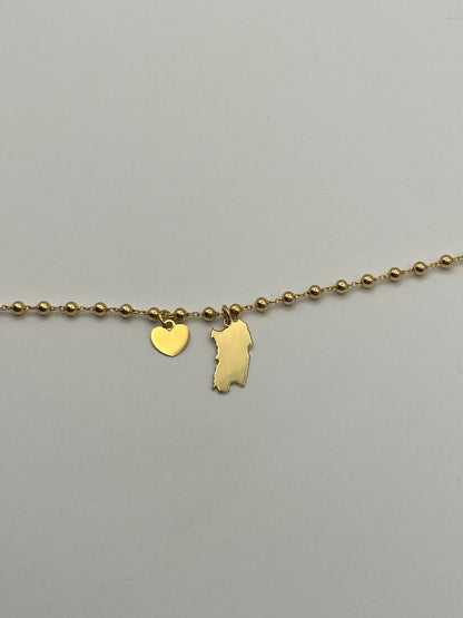 Bracciale Sardegna-In Argento Dorato
