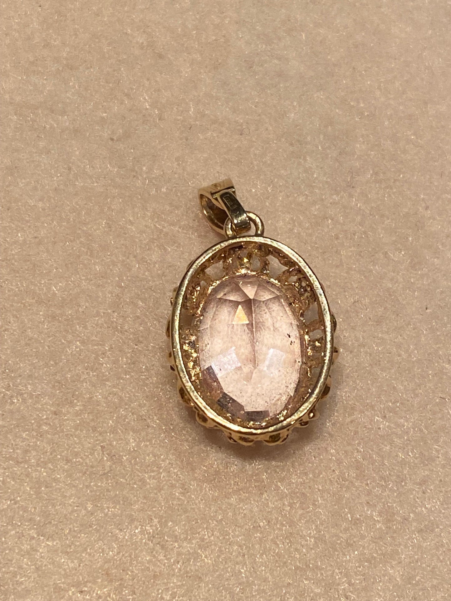 Ciondolo Vintage con Rosa di Francia Ovale
