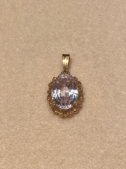 Ciondolo Vintage con Rosa di Francia Ovale
