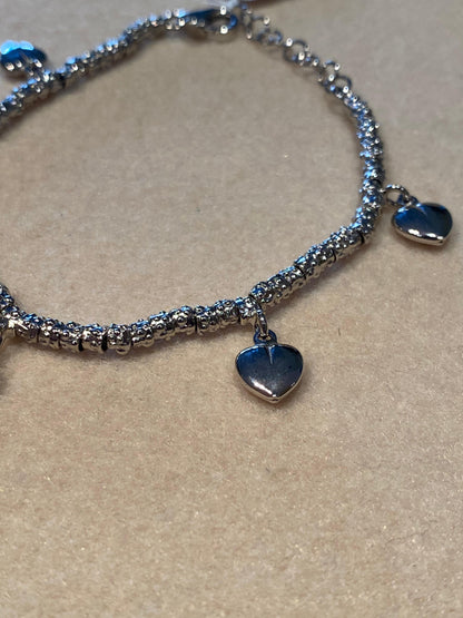 Bracciale Granelli con Charms Cuori
