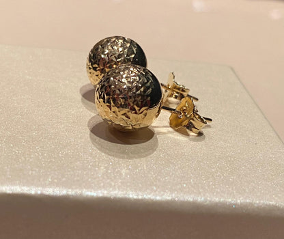 Orecchini Sfera Martellata A Lobo