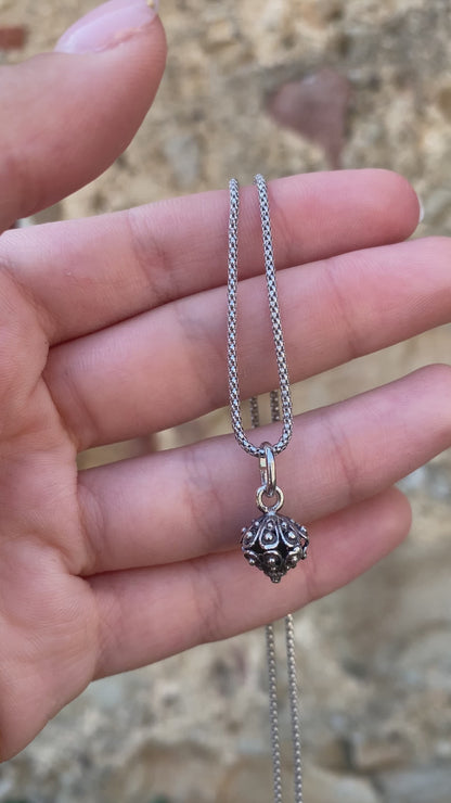 Collana con Ciondolo Sunnacca Pendente Argento Brunito