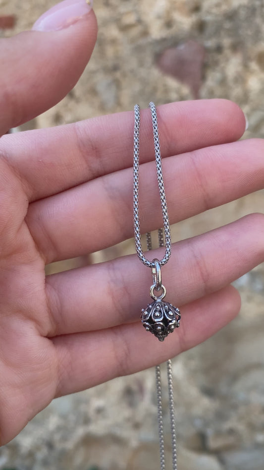 Collana con Ciondolo Sunnacca Pendente Argento Brunito